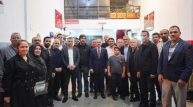 BÜLENT TURAN, ECEABAT KÜÇÜK SANAYİ SİTESİ ESNAFIYLA BİR ARAYA GELDİ