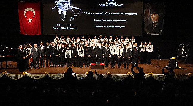  GAZİ MUSTAFA KEMAL ATATÜRK "ATATÜRK'E SESLENİŞ" PROGRAMIYLA ANILDI