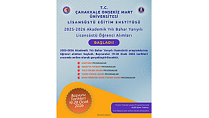 ÇOMÜ'DE LİSANSÜSTÜ ÖĞRENCİ ALIMLARI DEVAM EDİYOR