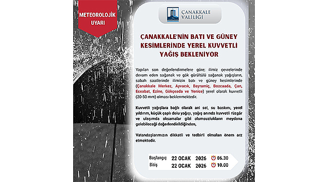 GÖK GÜRÜLTÜLÜ SAĞANAK YAĞIŞ UYARISI!