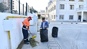 RAMAZAN BAYRAMI ÖNCESİNDE CAMİLERDE TEMİZLİK ÇALIŞMASI YÜRÜTÜLDÜ