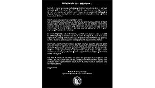 REKTÖR ERENOĞLU'NDAN OKULLARDAKİ SALDIRILARA İLİŞKİN BAŞSAĞLIĞI MESAJI