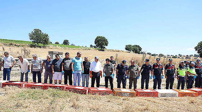  ÇANAKKALE'DE DOĞAYA 1.000 KINALI KEKLİK SALINDI