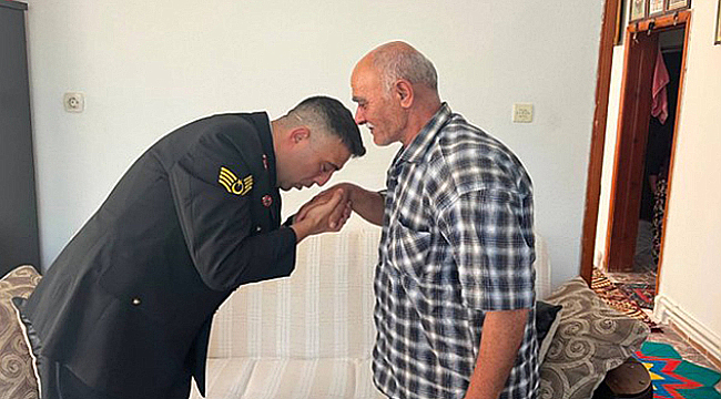 ÇANAKKALE JANDARMASINDAN ŞEHİT BABALARI VE GAZİLERE BABALAR GÜNÜ ZİYARETİ