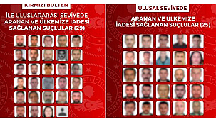 54 FİRARİ SUÇLU TÜRKİYE'YE İADE EDİLDİ