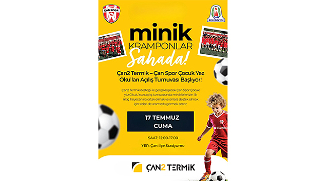 ÇAN2 TERMİK'TEN MİNİK SPORCULARA 4. YIL DESTEĞİ