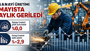 SANAYİ ÜRETİMİ MAYISTA AYLIK GERİLEDİ