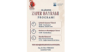 ÇANAKKALE'DE 30 AĞUSTOS ZAFER BAYRAMI TÖREN PROGRAMI AÇIKLANDI