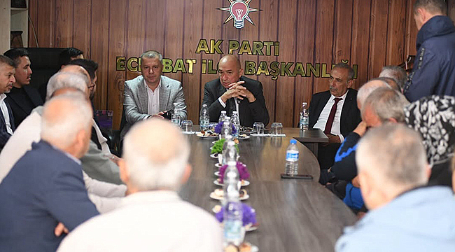 AK PARTİ HEYETİ ECEABAT'TA TEMASLARDA BULUNDU