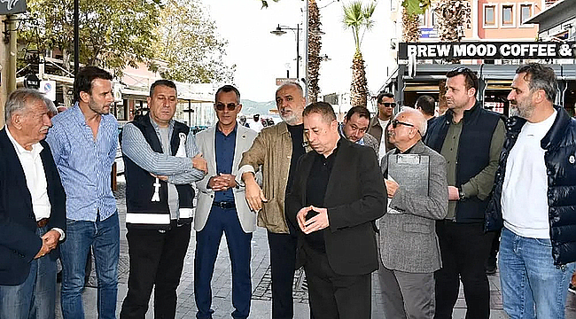 ÇANAKKALE ÇARŞISI'NDA KALDIRIM İŞGALLERİ MASAYA YATIRILDI